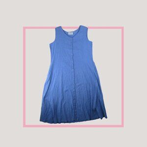 Anthony Richards Vintage Gauze Dress Size 2X Sleeveless Button Front
